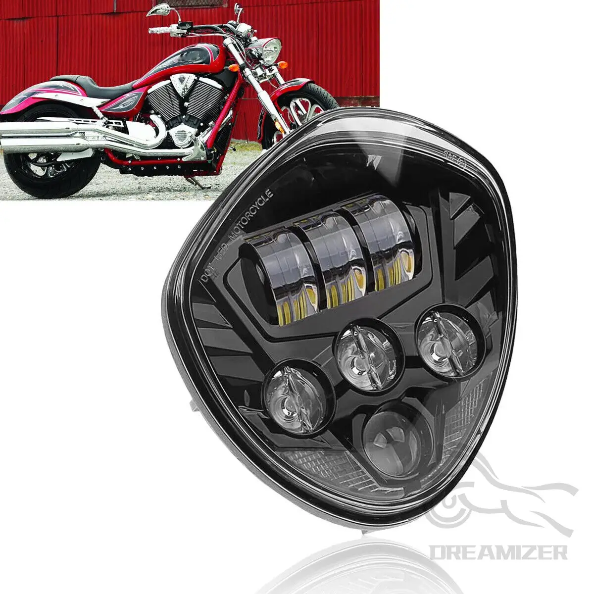 

Motorcycle Headlight LED Head light For Motorcycle JEEP Wrangler JK Harley Touring Classic Electra Road King Yamaha Headlight