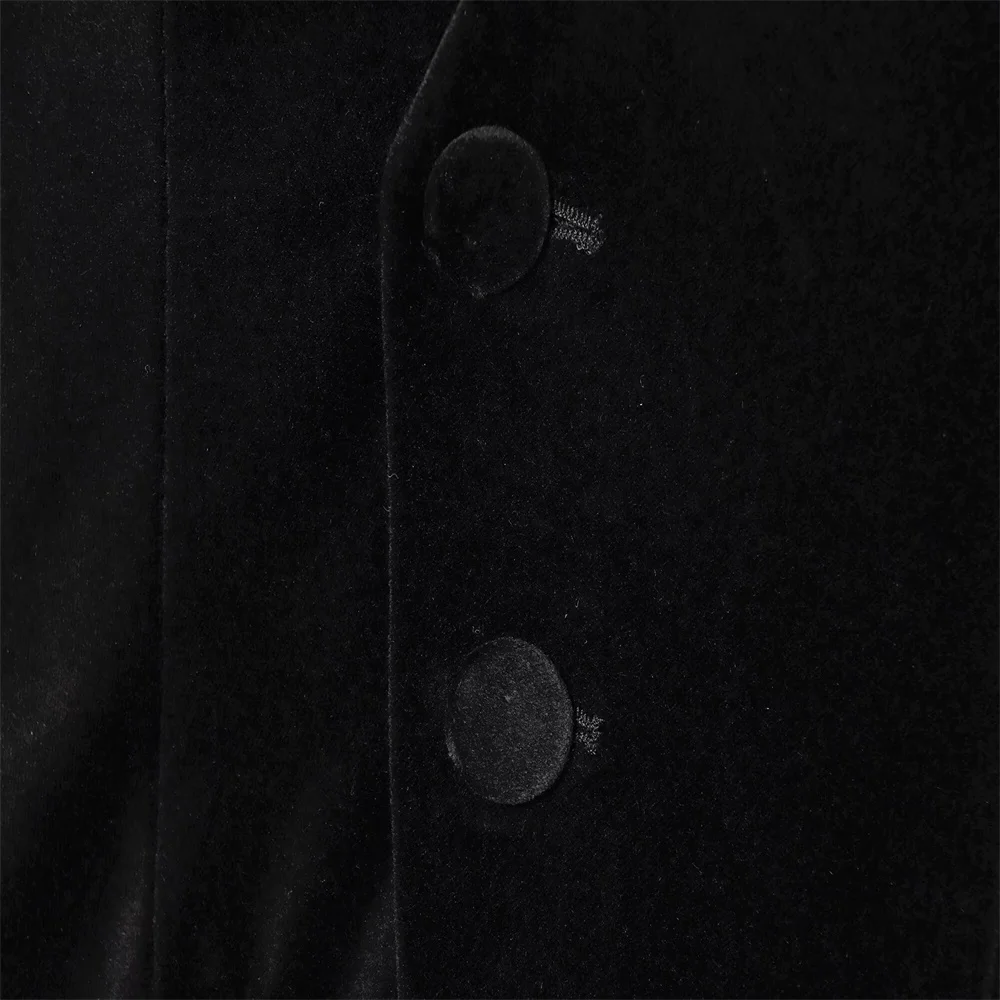 Mono de traje corto con cuello en V de terciopelo plano a la moda para mujer nueva de invierno