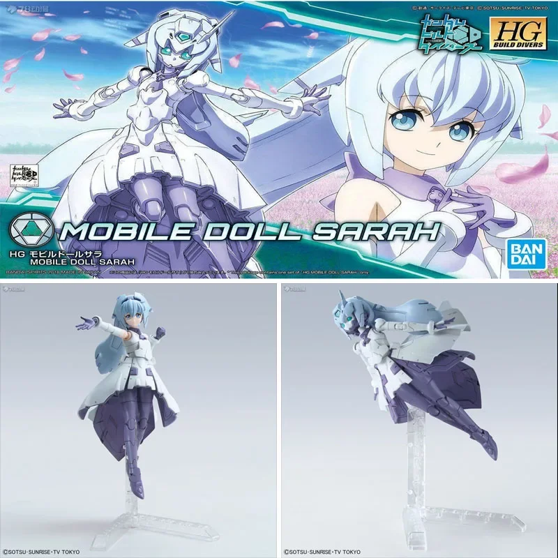 Bandai Original GUNDAM Model Kit HG MOBILE DOLL SARRAH  DIVER AYAME MOBILE DOLL MAY Anime Action Figure Assembly Model for Boys