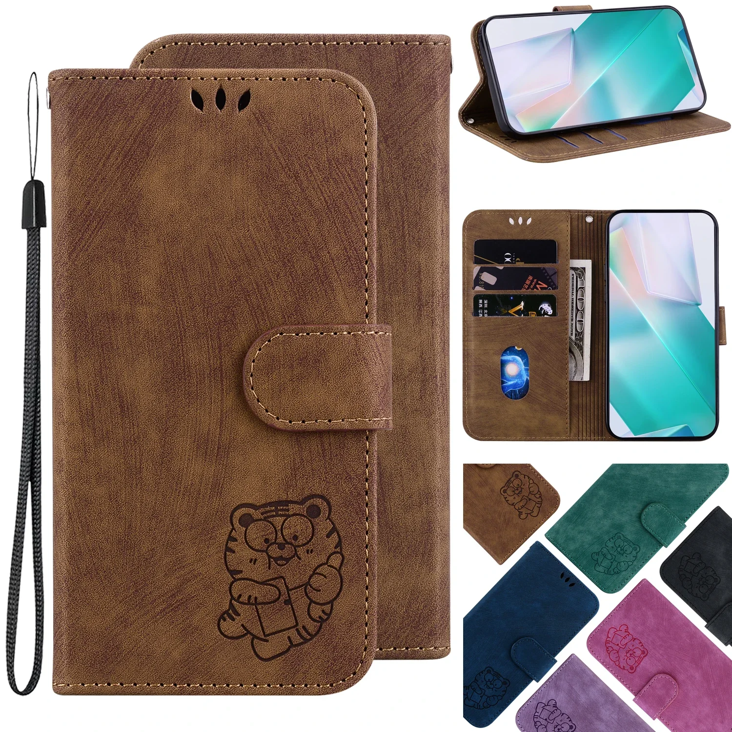 

Stand Flip Wallet For Huawei Y9 Y7 PRIME Y5 Y6 2019 Y5P Y6p Y8p y9S Y6 2018 Y7A Leather Protect Cover