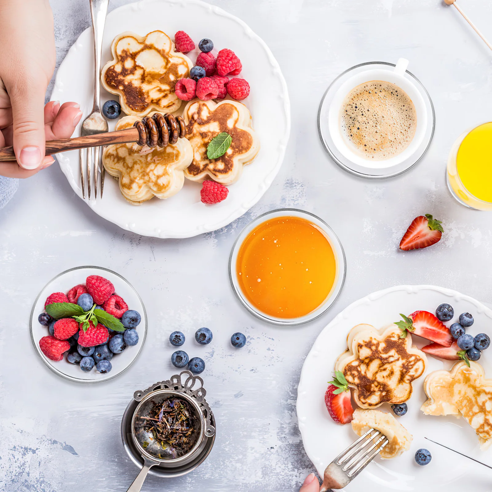 

4pcs Clear Glass Plates Saucers Household Tea Glass Fine Workmanship Decorative Coffee Transparent Kitchen Tableware For