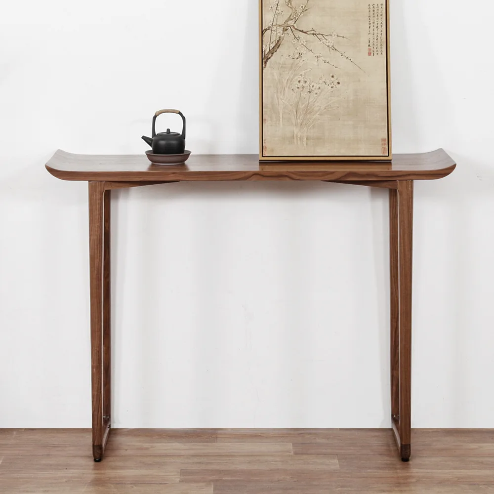 LH новый входной стол из массива китайского черного ореха, роскошный чрезвычайно узкий входной столик у стены