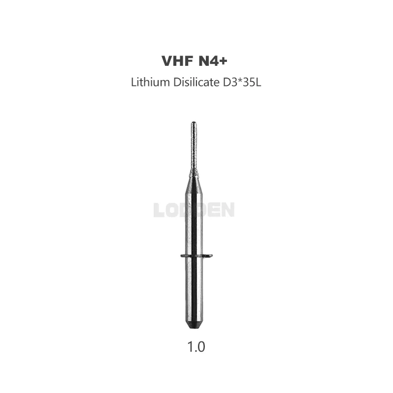 Dental Lab Precision Tools Milling Burs Fit for VHF N4+ Machines Cutting Glass Cermics Length 35mm D3 Dental Materials CAD CAM