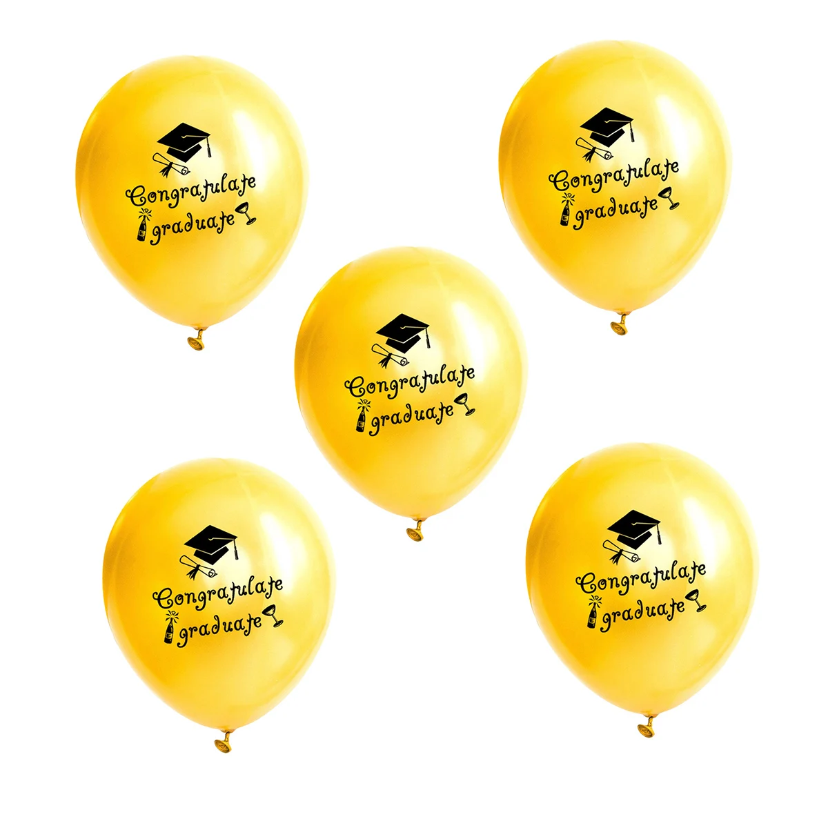 

20 Pcs Balloons Graduation Party Decoration Rubber Emulsion Latex Partty Golden