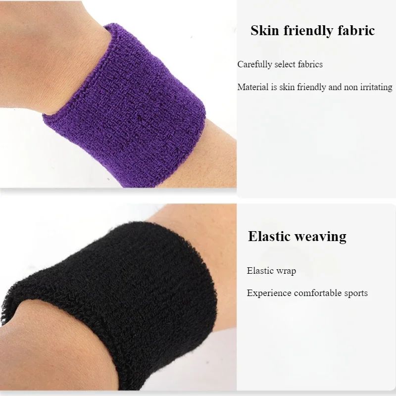 8*5cm1pc Sports wristband made of cotton for comfortable outdoor fitness breathable and sweat absorbing wrist protection