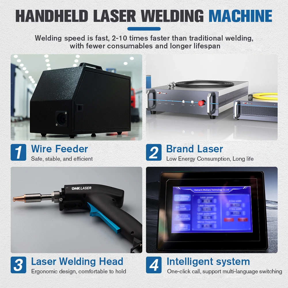 DMK New Air Cooled 1500 wLaser Welding Machine Portable Handheld Laser Welder machine 2024