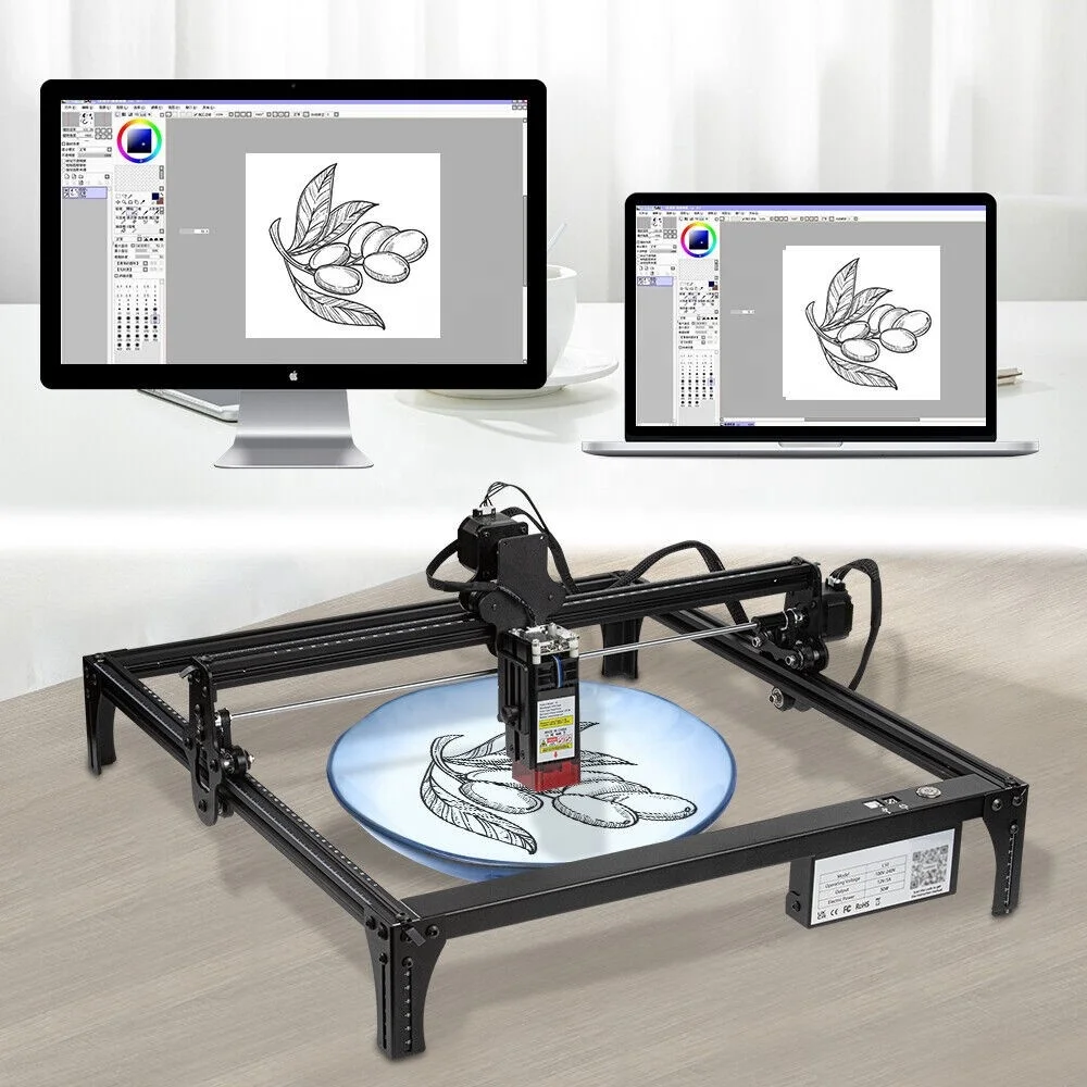 BlueTimes 410x400mm منطقة العمل مع مساعدة الهواء لتقوم بها بنفسك 5 واط 10 واط ديود آلة الحفر بالليزر للخشب #3