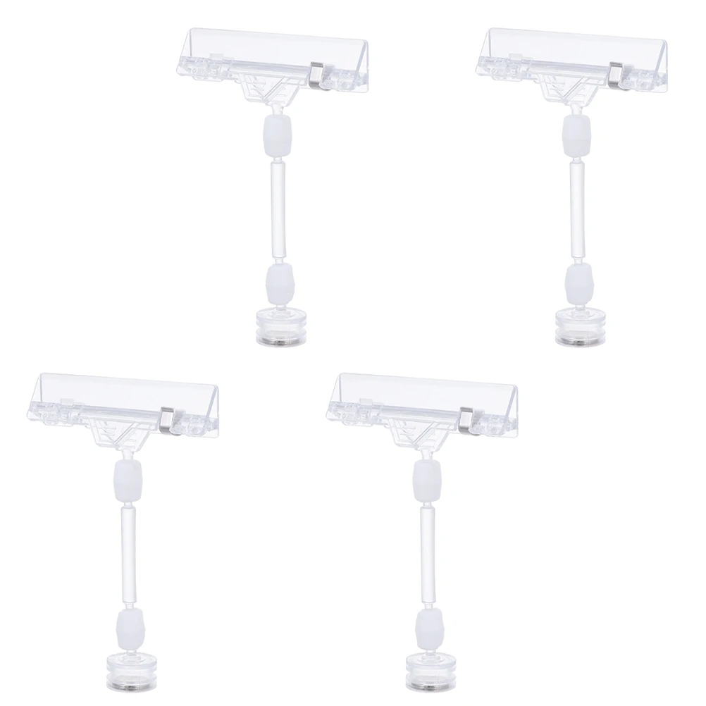 

4pcs Price Tag Clips Supermarket Display Sign Holders Material Label Clamps For Shops Weddings Retail Stores