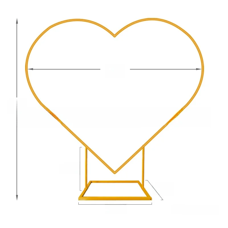 Metal Heart Arch Gate Wedding Celebration Props Lawn Flower Stand Metal Craft Creative Short Sleeve Women's T-shirt