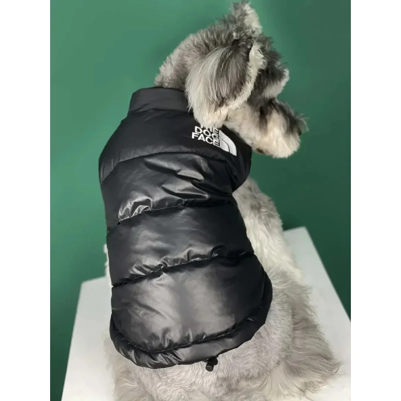 Black Warm Down Vest for Dogs, Big Puppy Jacket, Teddy Schnauzer, Pomeri Corgi Pet, Autumn and Winter