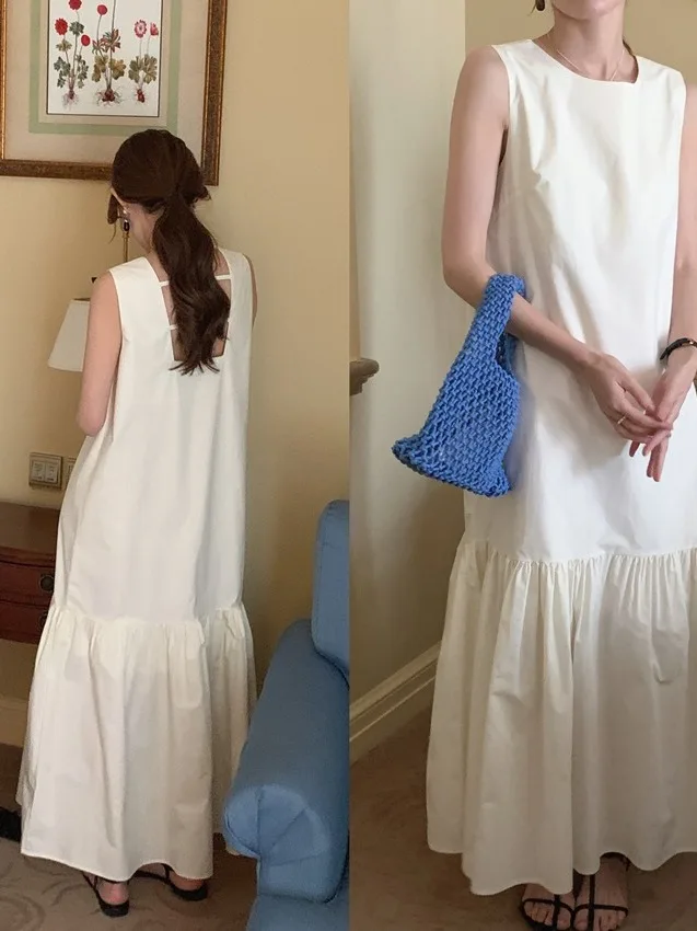 

Retro Bal Svel Women's Dr Summer Design Splicing Fi Tail Long Dr Pear aped plus Size Slimming Vest Dr