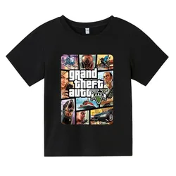 Grand Theft Auto Hot Sale Game GTA 5 Boy Summer T Shirts Cool GTA5 Girl TShirt Colorful Print  Tee Shirt Funny Clothing