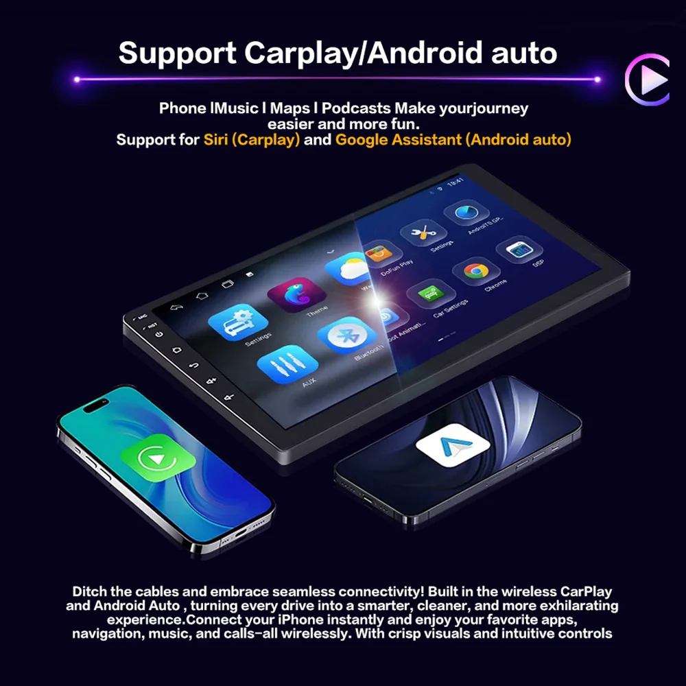 Autoradio Carplay أندرويد السيارات سماعة لاسلكية تعمل بالبلوتوث راديو السيارة مضخم صوت واي فاي نظام تحديد المواقع 8 النواة لفولكس واجن بولو Mk4 IV 2001-2009 2Din #2