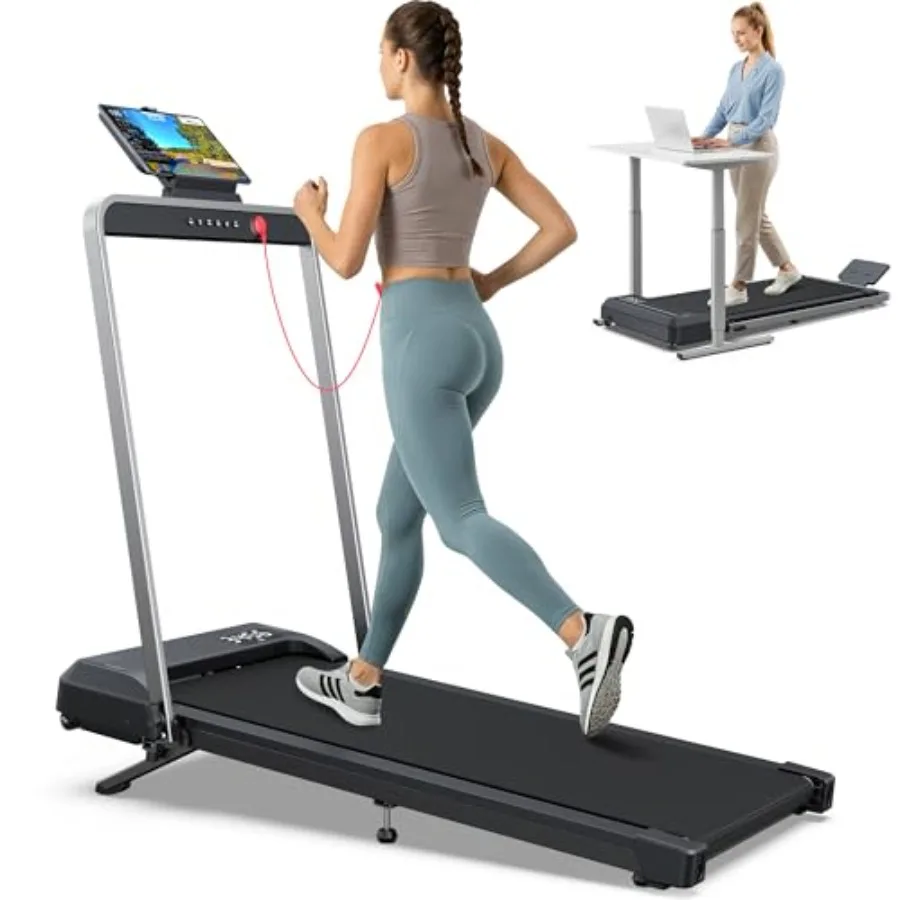 

Беговая дорожка-подставка под стол с 10 уровнями наклона для дома и офиса, складная, портативная, с ручкой, управлением через приложение и пультом ДУ