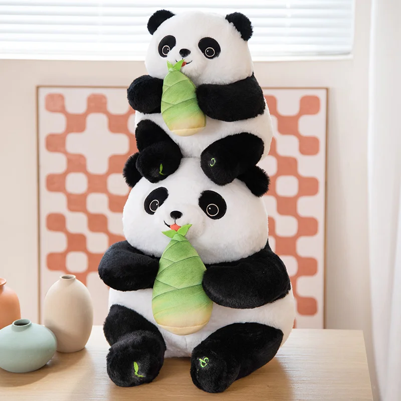 25/35/50cm carino rotondo grasso FuBao Panda peluche Kawaii farcito soffice Panda abbraccio peluche di bambù bambola cuscino morbido giocattoli per bambini regalo