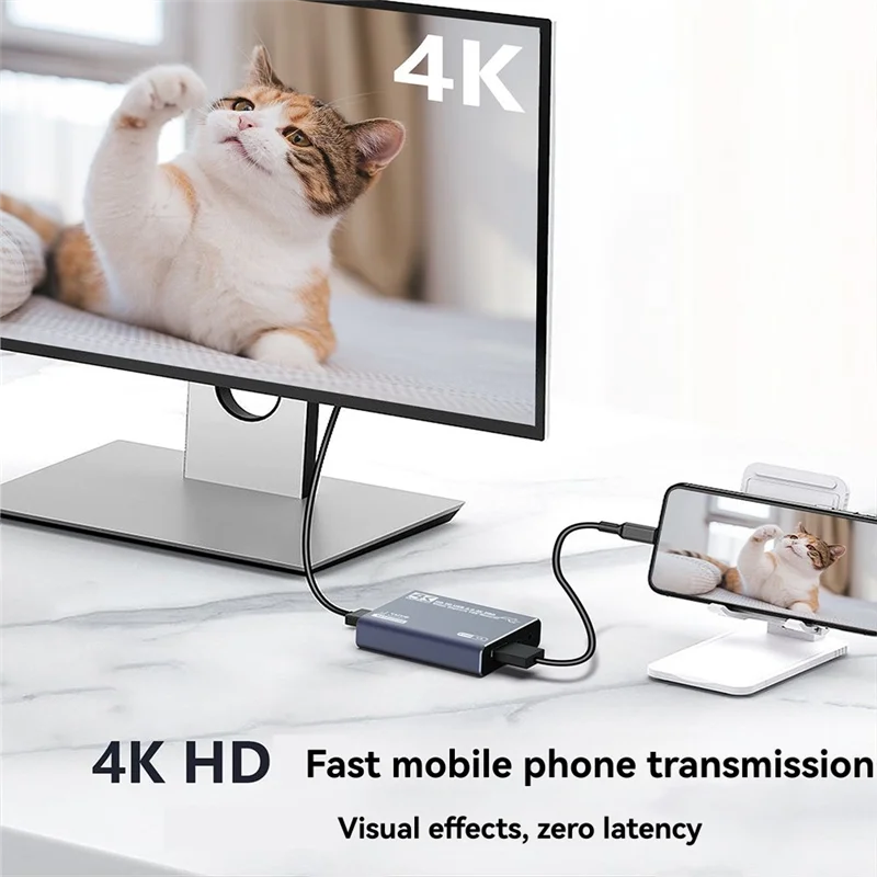 بطاقة التقاط الألعاب AS62 4K 60 هرتز - مسجل USB 3.0 1080P 60Fps متوافق لالتقاط الفيديو المباشر OBS