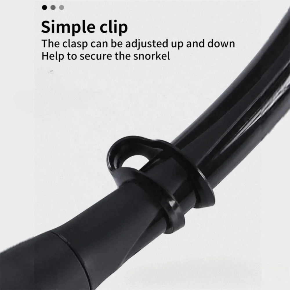 Soft Silicone Diving Snorkel Anti-Drop Arc-Bite Swimming Snorkel Comfortable Portable Snorkeling Snorkel Diving Equipment