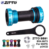 ZTTO Bicycle BB68 Bottom Bracket Sealed Bearing BSA 68 73mm Thread BB For MTB Road 34.798mm Frame Shell 24mm 22mm Crank Spindle