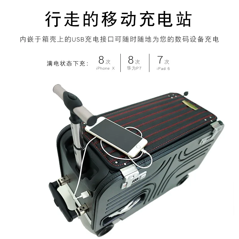 Smart Suitcase Electric Luggage Manned Charging Trolley Case Cycling Suitcase Electric Boarding Bag