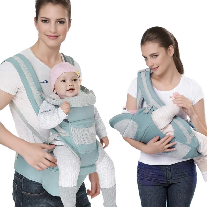 Newborn to Toddler Sling Baby Carrier Ergonomic Infant Carrier with Hip Seat Support Multi-Position Front and Back Carry