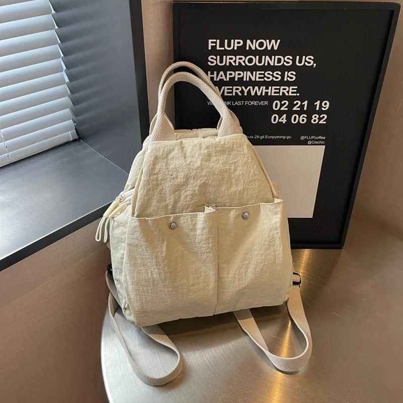 Canvas Women Backpacks Multifunctional Female Shoulder Bags Small Designer School Bag for Teenager Girls Travel Daypack Shopping