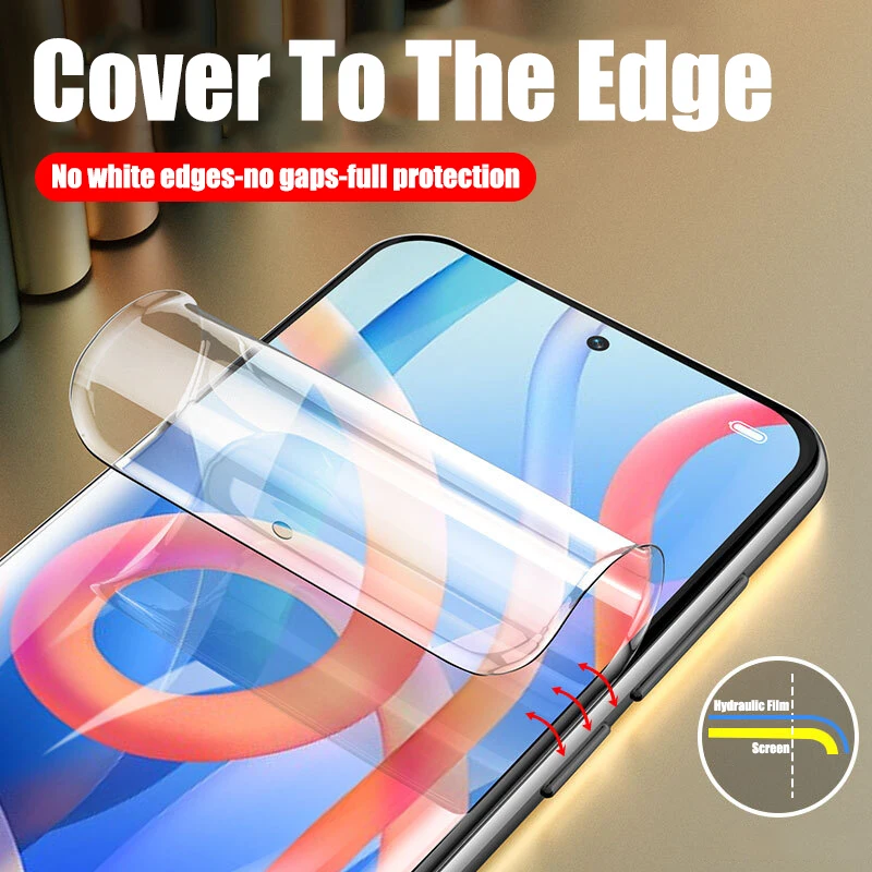 3Pcs Full Cover Hydrogel Film For Xiaomi Redmi 11 11S 11E 10 9S 9 Max Screen Protector Note 8 7 6 Pro 12C 10C Not GlASS