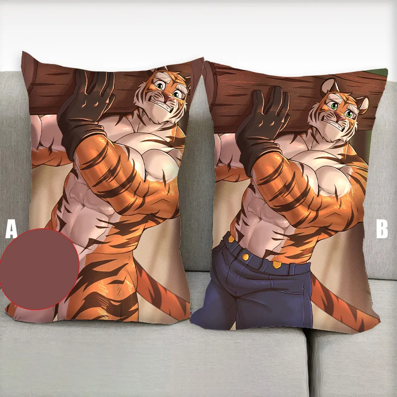 Dakimakura Anime Pillow Walnut The Lumberjack Furry  Nsfw Half Body Cartoon Pillow Core Double Side Print Bedding Gifts