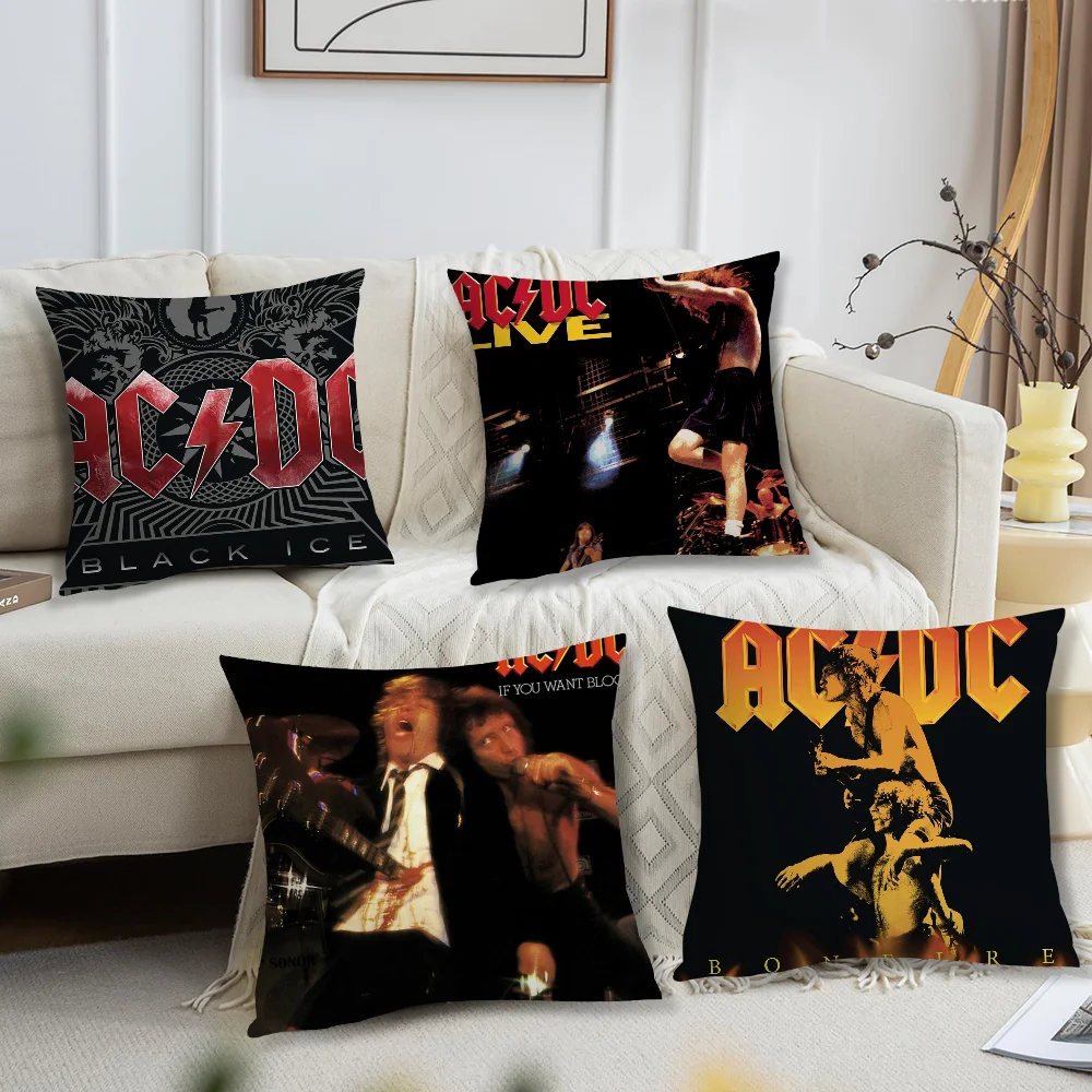 Rock Band D-DC Album cushion cover For Pillow Case Sofa Bedroom Living Room Office Bedside Table Backrest Printing Square A-ACS