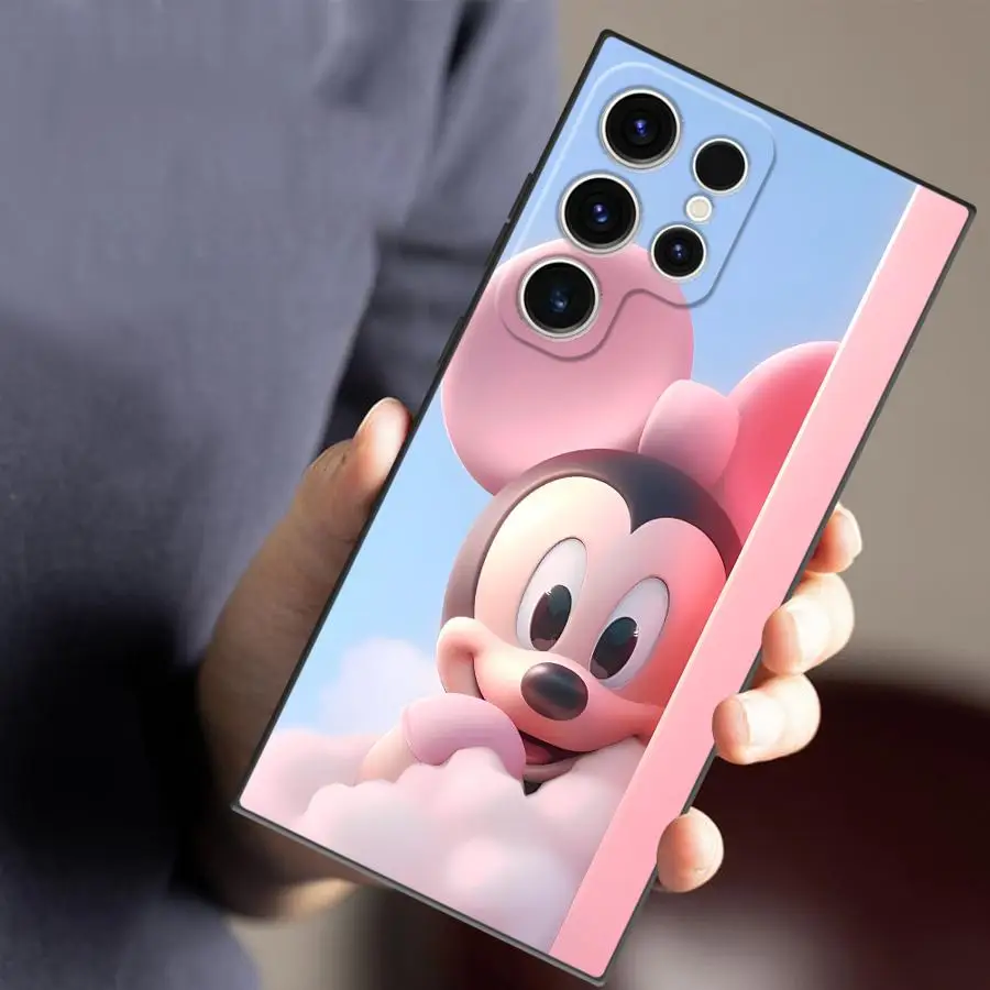 디즈니 미키 미니 마우스 휴대폰 케이스, 삼성 갤럭시 S22 플러스 S21 5G S21 FE S24 S25 울트라 S20 S23 울트라 S22 울트라 커버