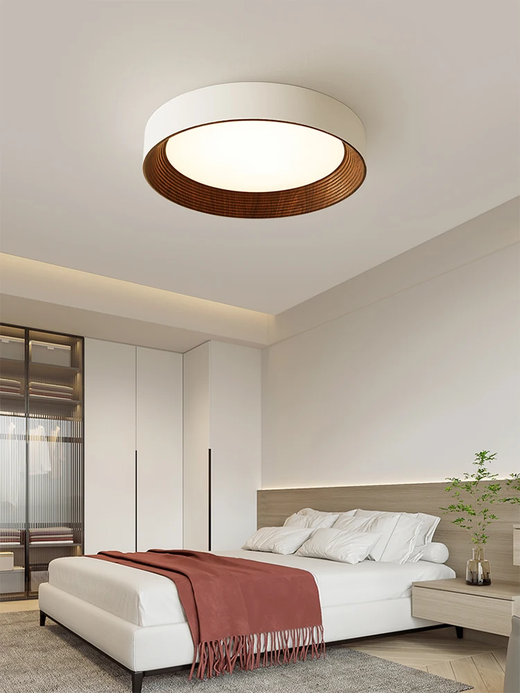 

Minimalist LED Ceiling Lamp Wood Grain Chandelier Living Room Bedroom Hotel Modern Atmosphere Nordic Creative Home Decoration