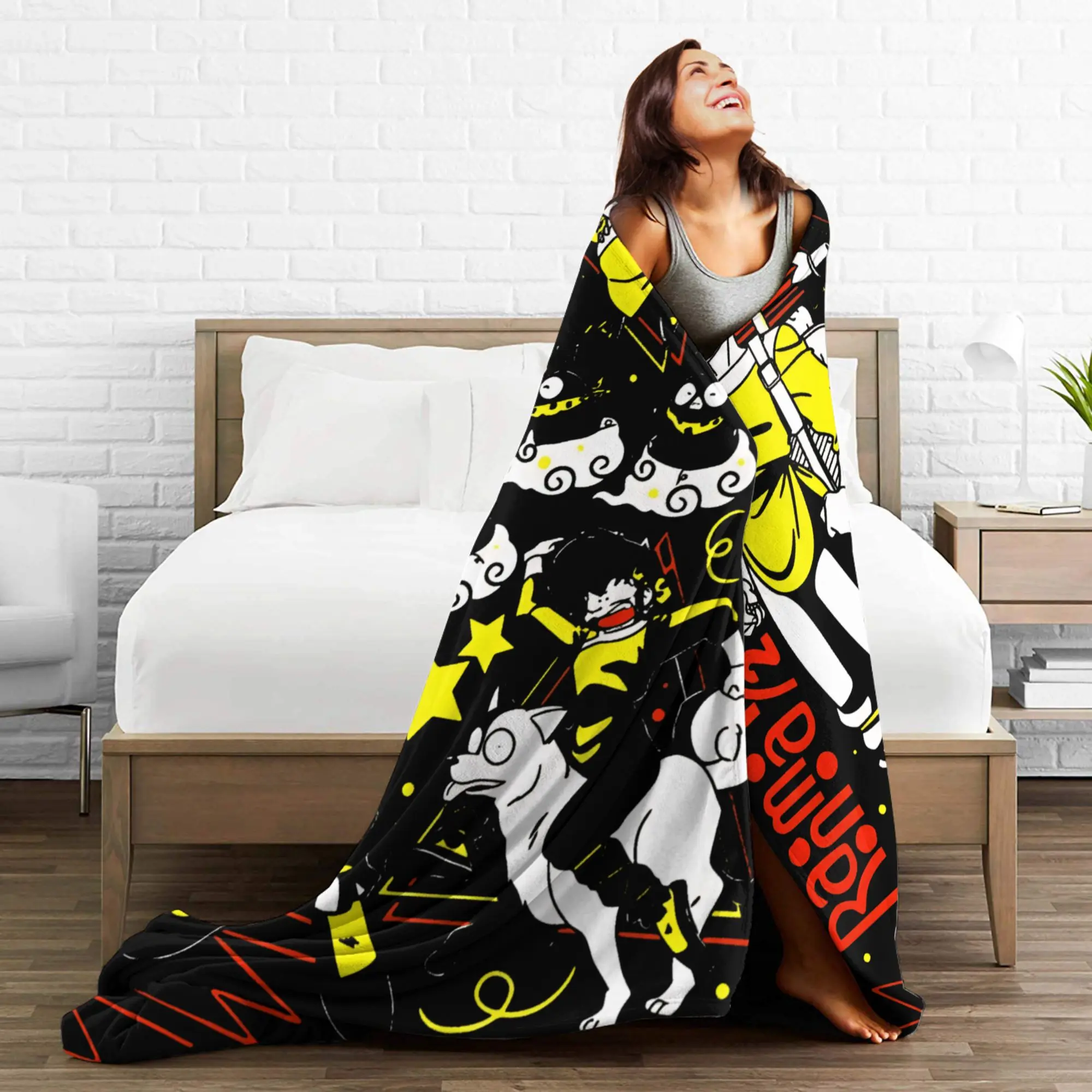 Ranma Saotome بطانية قطيفة الطفل Ryoga Hibiki الفانيلا رمي بطانية لغرفة النوم سوبر لينة تصميم جودة المفرش هدية