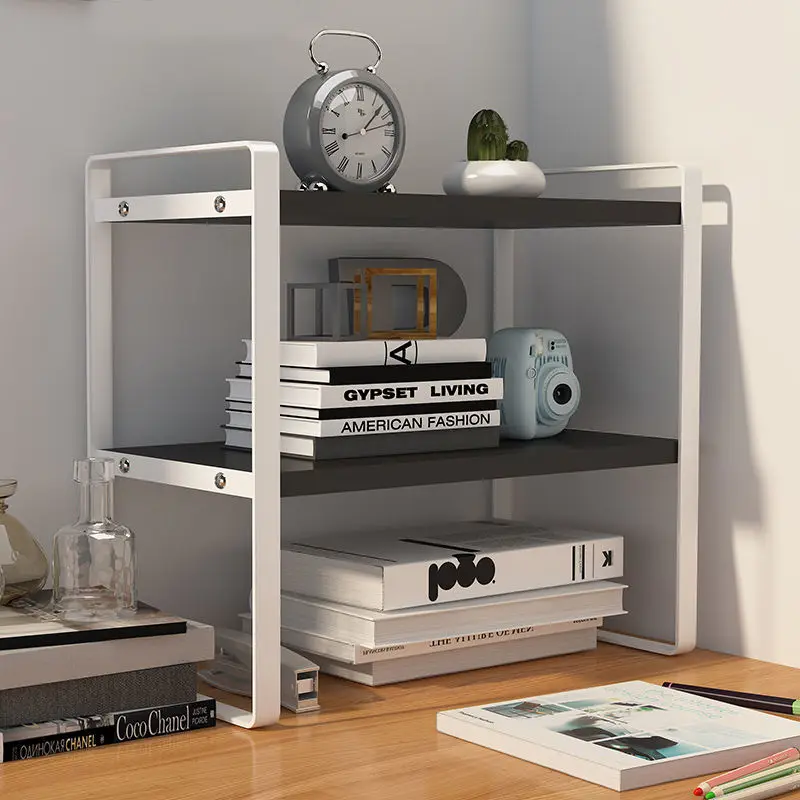 Imagem -03 - Rack de Armazenamento de Metal Estante Prateleira Bookend Estante Organizador Suporte Display Escritório Casa Suprimentos Mesa Arquivo Camadas