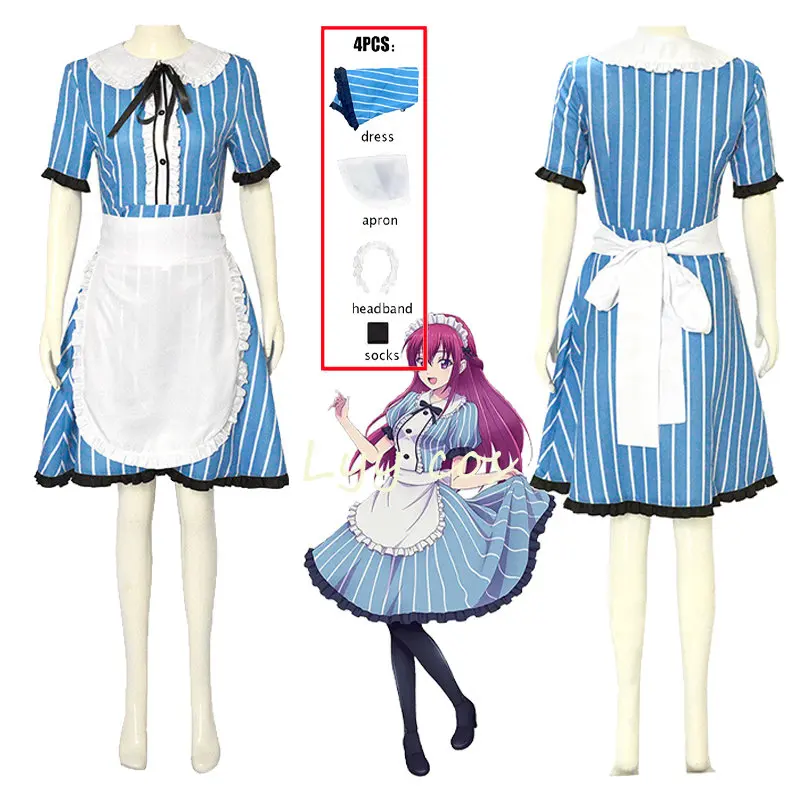 

Special Offer Shiragiku Ono Cosplay Anime Goddess Cafe Terrace Costume Ouka Makuzawa Akane Hououji Uniform Maid Dress Cos