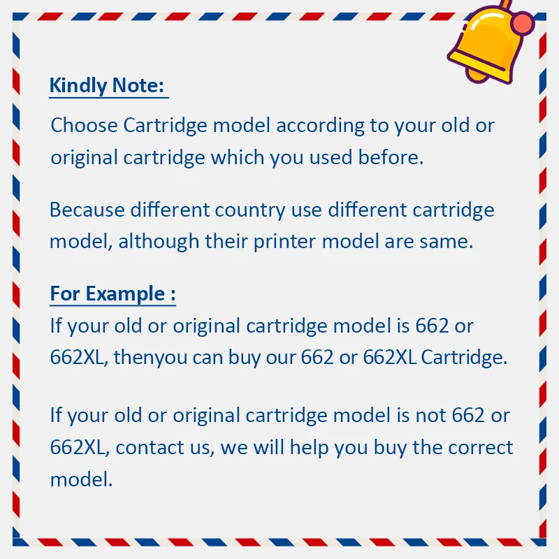 Ink Cartridges Remanufactured For HP662 XL 662XL For HP662 For HP662XL Deskjet 1015 1515 2515 2545 2645 3515 3545 4515 4645