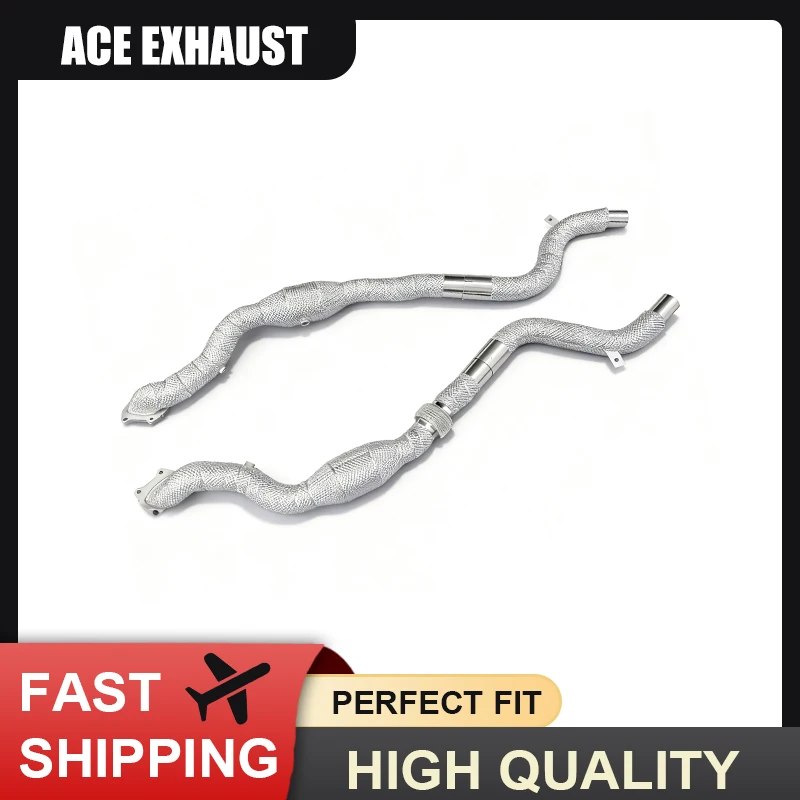 أنبوب سفلي رياضي عالي الأداء من ACE لسيارة دودج تشالينجر 3.6 V6 2015-2023 أنبوب عادم عالي الجودة من الفولاذ المقاوم للصدأ مع ملفوف بالحرارة