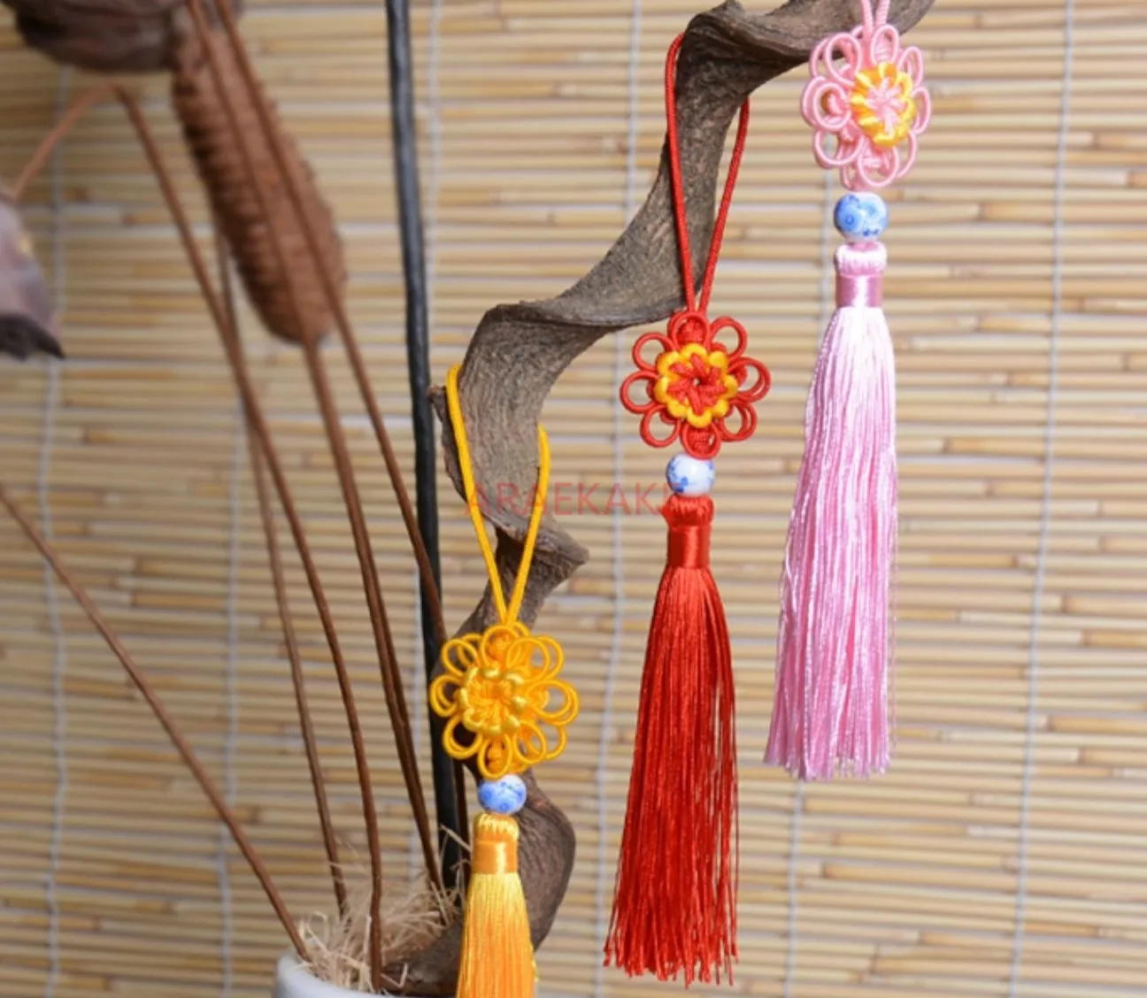 قلادة عقدة صينية صغيرة، زخرفة شرابة ميمونة، هدية تزيين رائعة على باب مدخل غرفة المعيشة #6