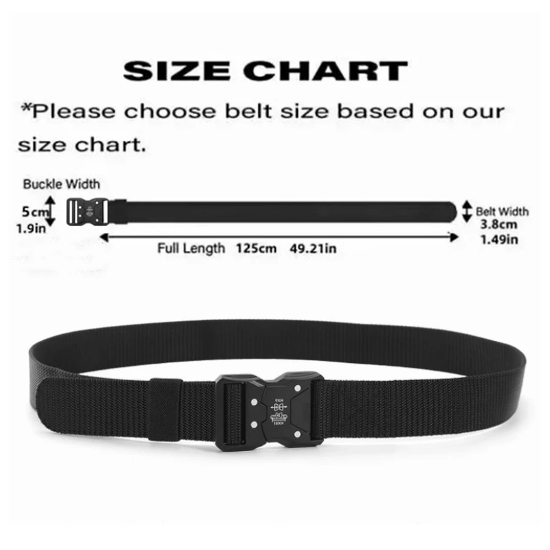 High Quality Tactical Belt Outdoor Work Training Belt Woven Belt Canvas Tactical  Multi Function Combat Belt Denim Belt