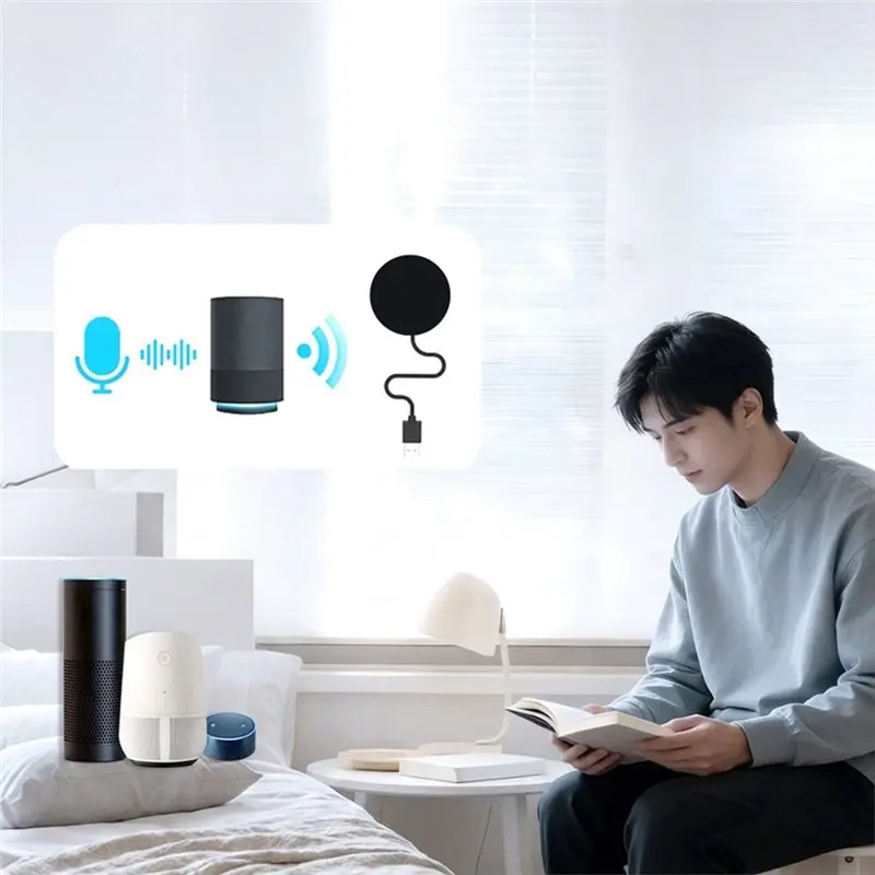 ABKJ-Infrared Temperature Humidity Sensor 4Pcs Tuya Wi-Fi 3-In-1 IR Remote Controller For Google Assistant