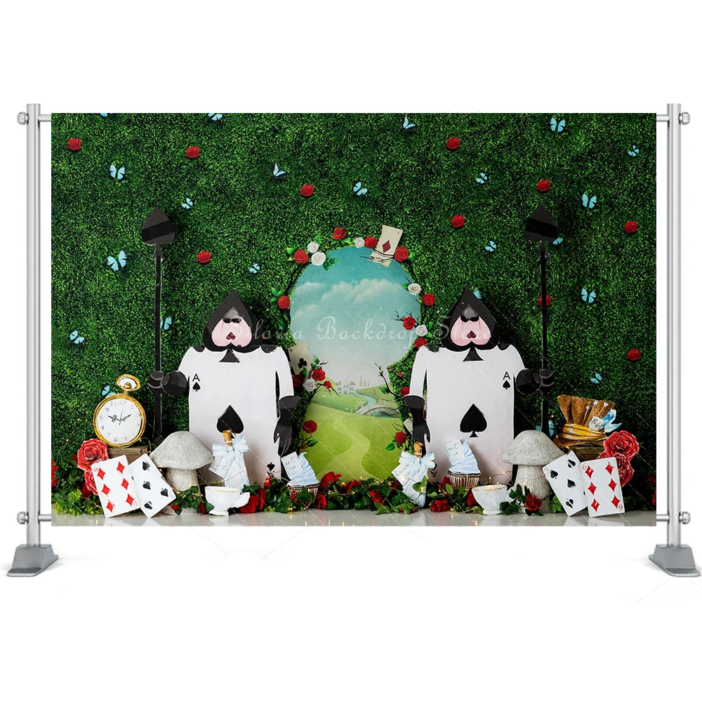 Queens Guard Photo Background Children Birthday Cake Smash Photography Backdrops Fairy Tale Tea Party Poker Photo Studio Props