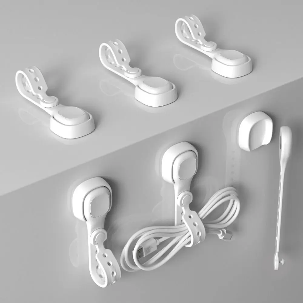 

Multifunctional Silicone Magnetic Cable Ties Reusable Durable Cord Organizer Adjustable Hook Wire Winding Management