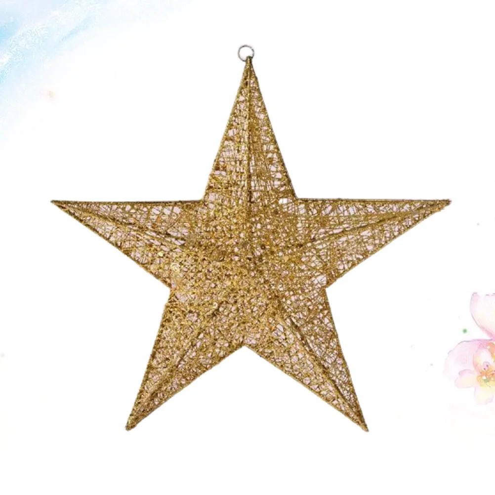 

30Cm Christmas Hanging Pentagram Star Shiny Pendant Decorative For Home Garden Party Festival Decoration Gift Family Friends