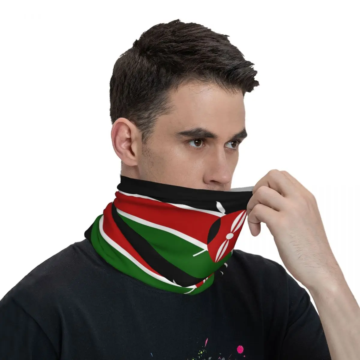 Kenya Flag Scarf Neckerchief Neck Face Mask Polyester