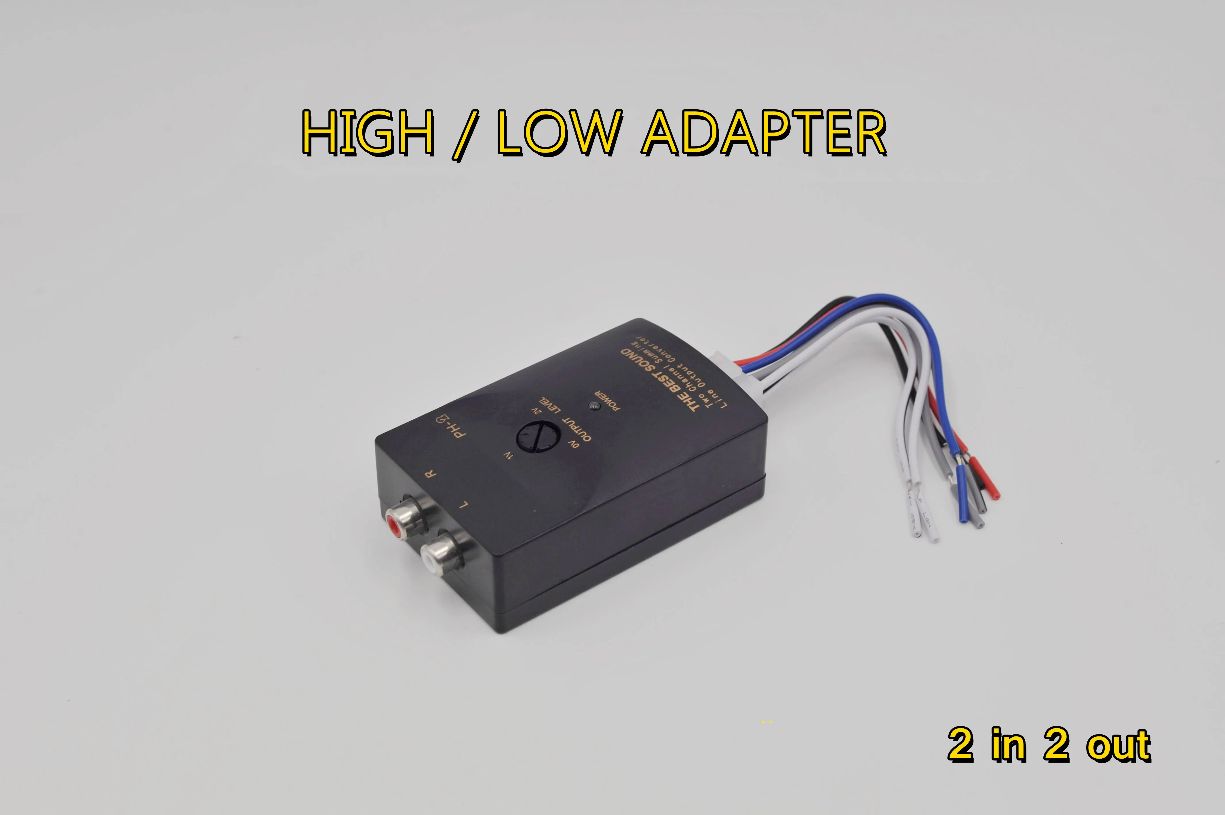 Vehicle-mounted host audio signal high-to-low converter with delay control line and 5-meter audio cable for power amplifier view 3