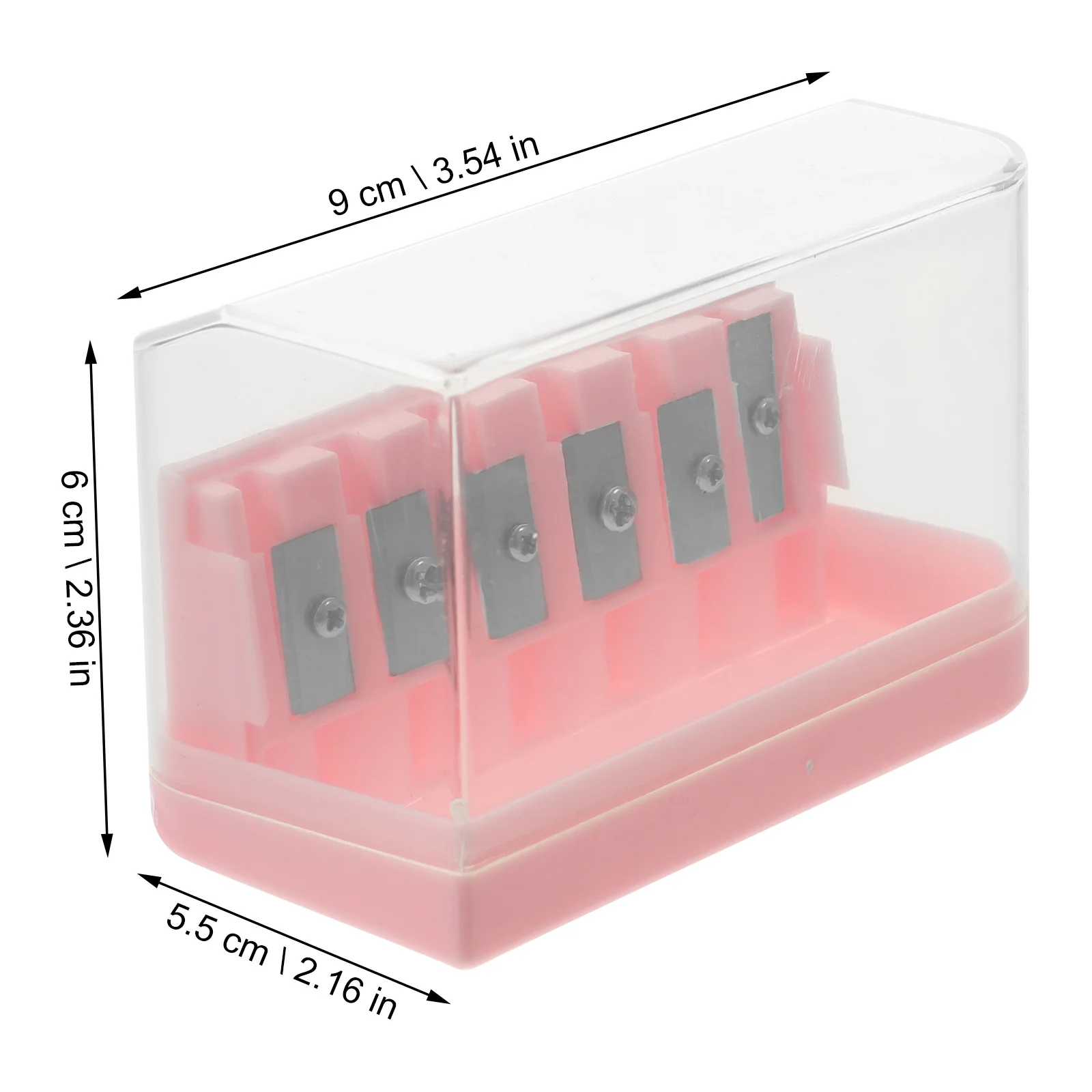 مبراة أقلام رصاص مكونة من 6 فتحات، مادة مميزة محمولة للمدرسة والمكتب والمنزل وهدايا الأطفال ومبراة يدوية لأقلام الرصاص #2