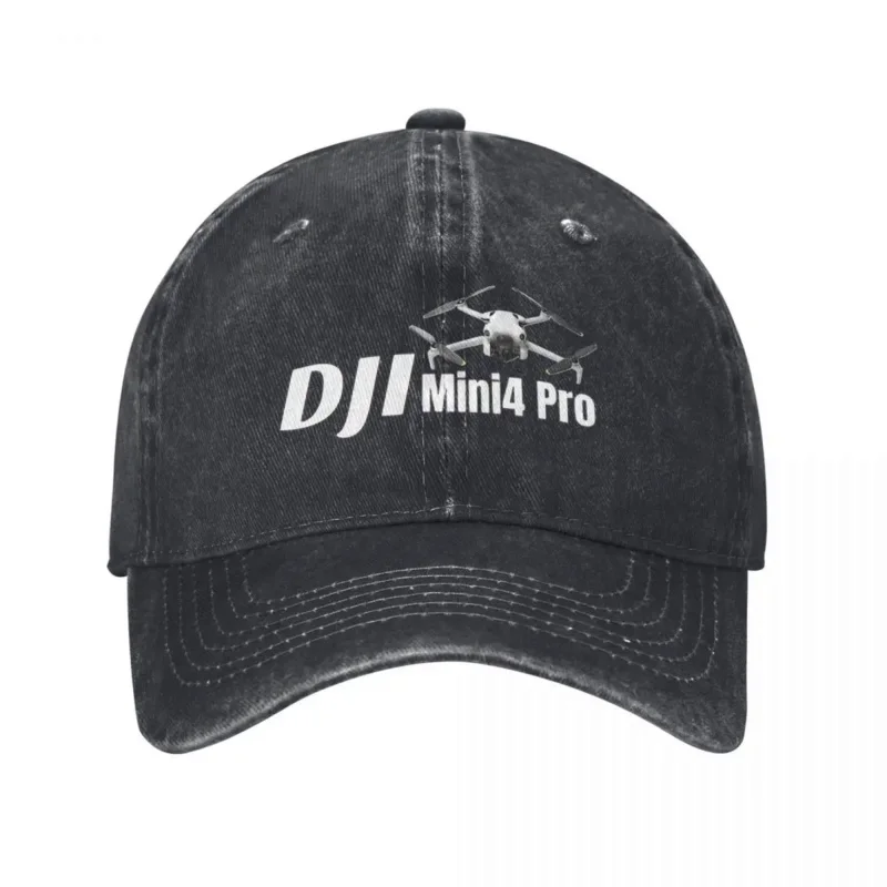 Retro D-DJI Drone Pilot Mini4 Pro Baseball Caps Men Women Distressed Washed Headwear Operator Outdoor Workouts Unstructured Hat