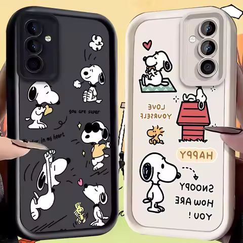 S-Snoopy Case for Samsung Galaxy S25 Ultra Plus S24 S23 S22 S21 S20 FE A73 A72 A71 A56 A55 A54 5G A52 A52S A51 4G Silicone Cover