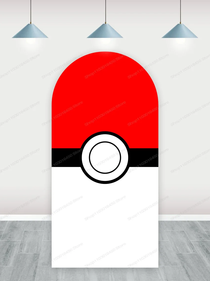 Pokémon Aláboltoz Háttérfüggöny gyerekeknek fiúk születésnapi Avatás decoratie Gúnyrajz doublesides fotózás Alátét Poliészter Műterem Kellékek