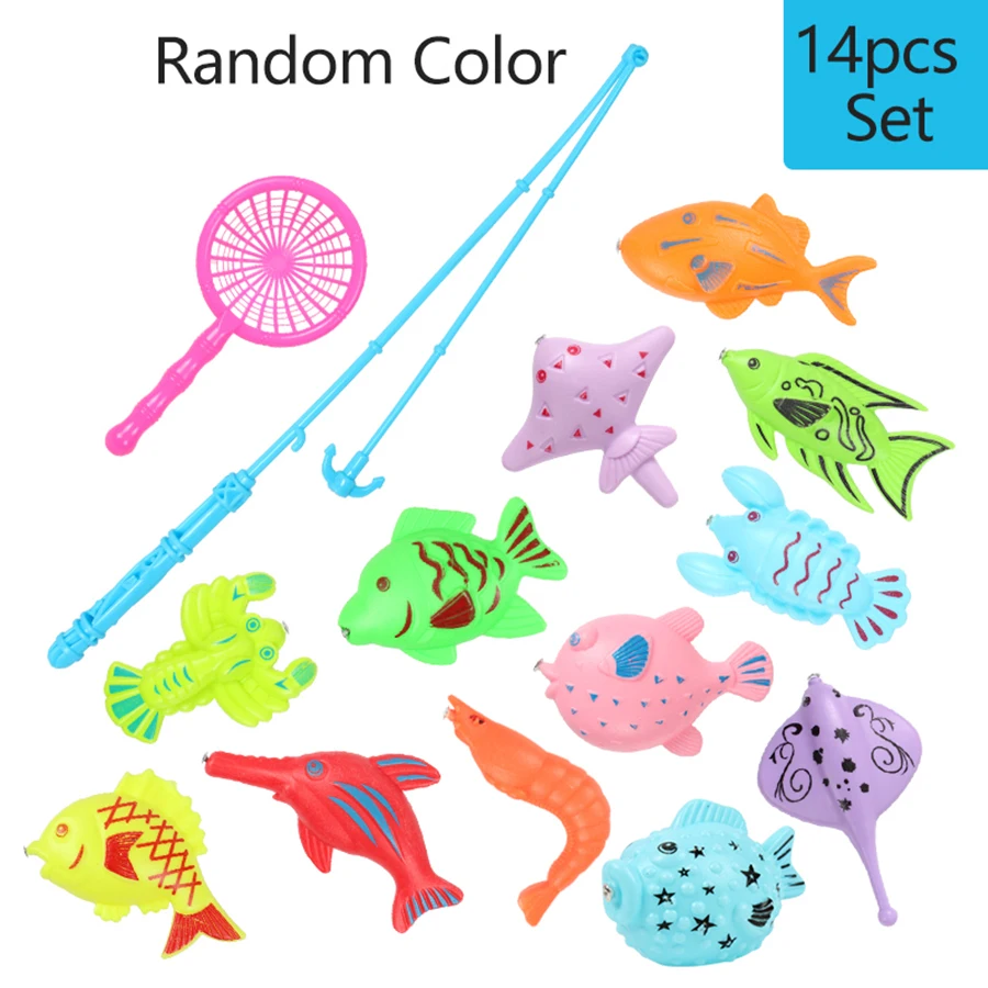 Set da pesca magnetico-14/16/40 pezzi set piscina gonfiabile, modello di festa, giochi e altro: giocattolo estivo perfetto all'aperto, colore casuale