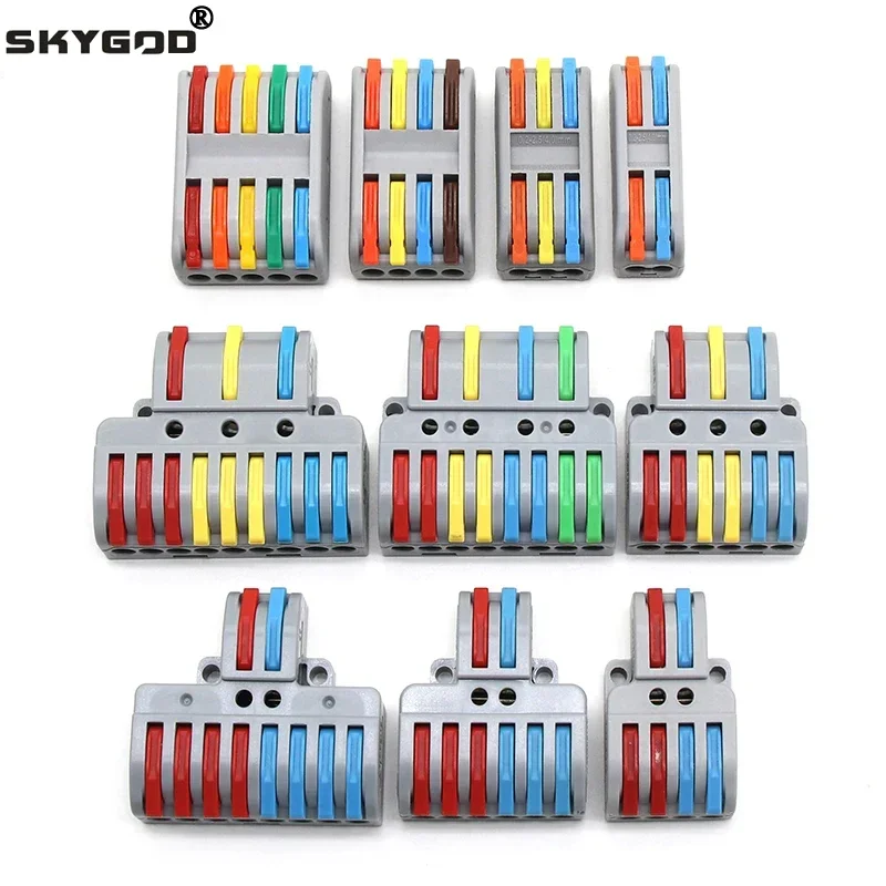 5/10/50/100pcs Push-in Electrical Wire Connector Terminal Block Universal Fast Wiring Cable Connectors For Cable Connection