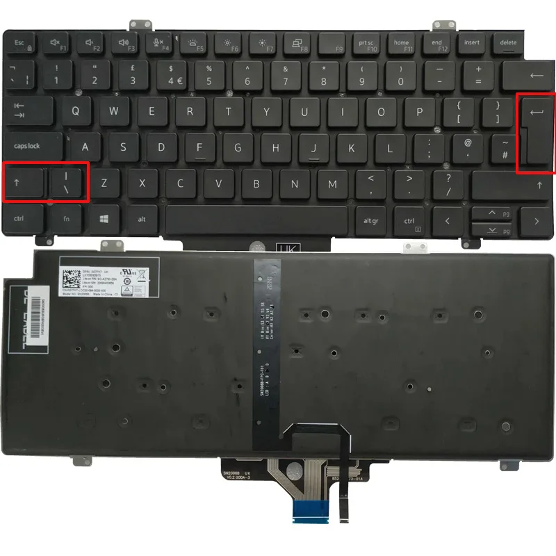 

UK Backlit Laptop Keyboard for DELL Latitude 5420 5421 7420 7520 7521 2-in-1 (Year 2021)